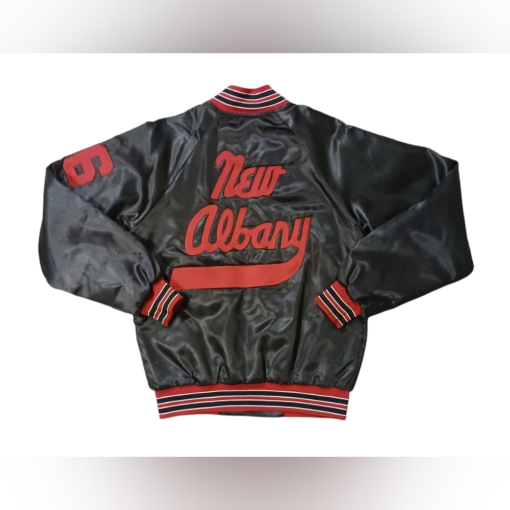 Vintage 90's New Albany Bulldogs Satin Bomber Jacket (S)
